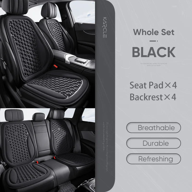 Summer Ice Silk Car Seat Cover Breathable Ice Silk Car Seat Cushion Sweatproof 3D Convex Auto Seat Protector Pads Universal