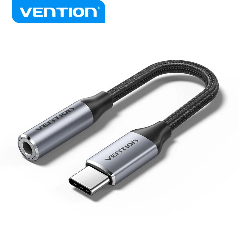 DAC USB Type C to 3.5mm Earphone Jack Audio Headphone Adapter for Samsung Galaxy S24 iPhone 16 USB C to 3.5mm Splitter