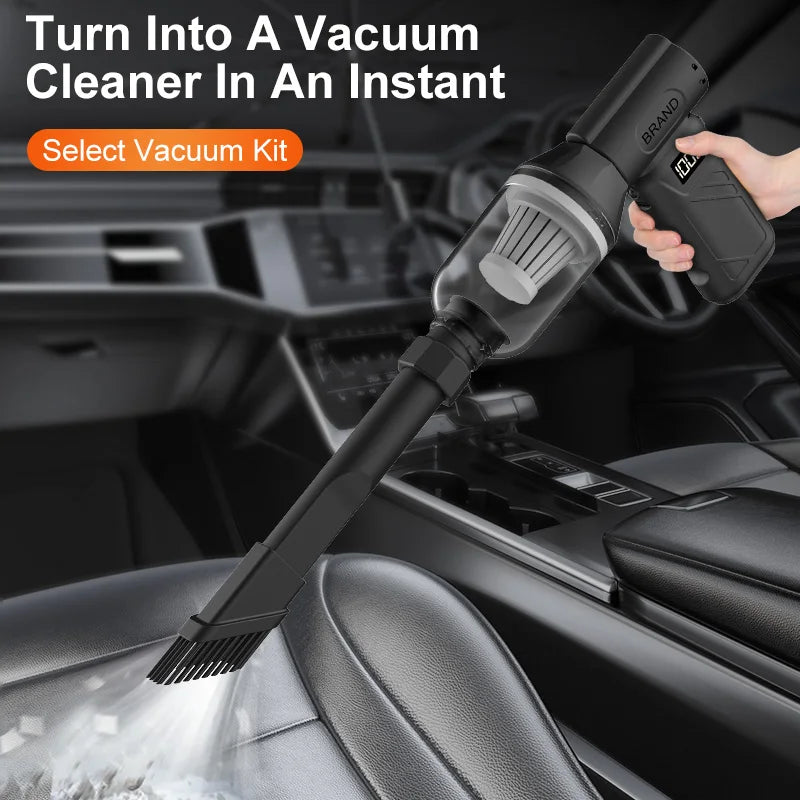 Mini pocket fan, 580,000 RPM turbo hair dryer, portable cordless vacuum cleaner, snow blower, multi-functional cleaning tools