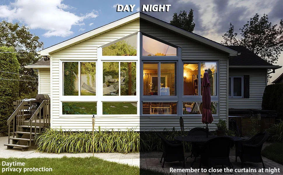 One Way Window Film, Mirror Effect Tint Glass Covering for Home Office,Reflective Heat Control Anti UV Glass Door Sticker