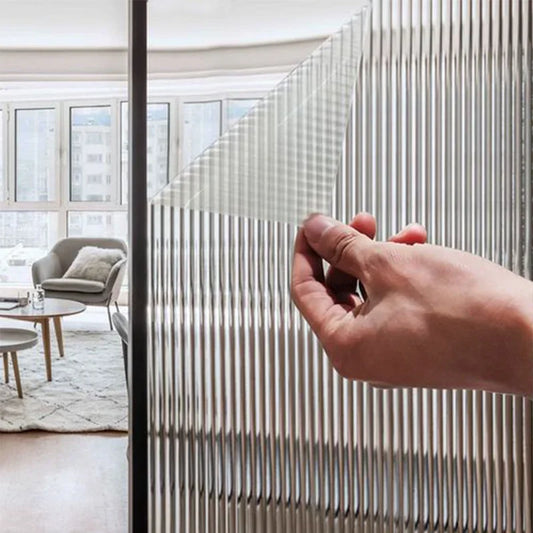 3D Electrostatic Glass Window Film Bathroom Window Sticker Transparent Opaque Anti-peep Glass Frosted Film Modern Art Decor