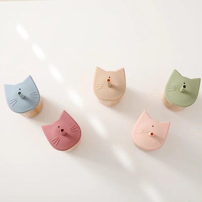 Baby Feeding Cup Cat Shape Bamboo Silicone Sippy Cups Safe Leakproof Children Learning Drinking Sippy Cup Kids Birthday Gifts