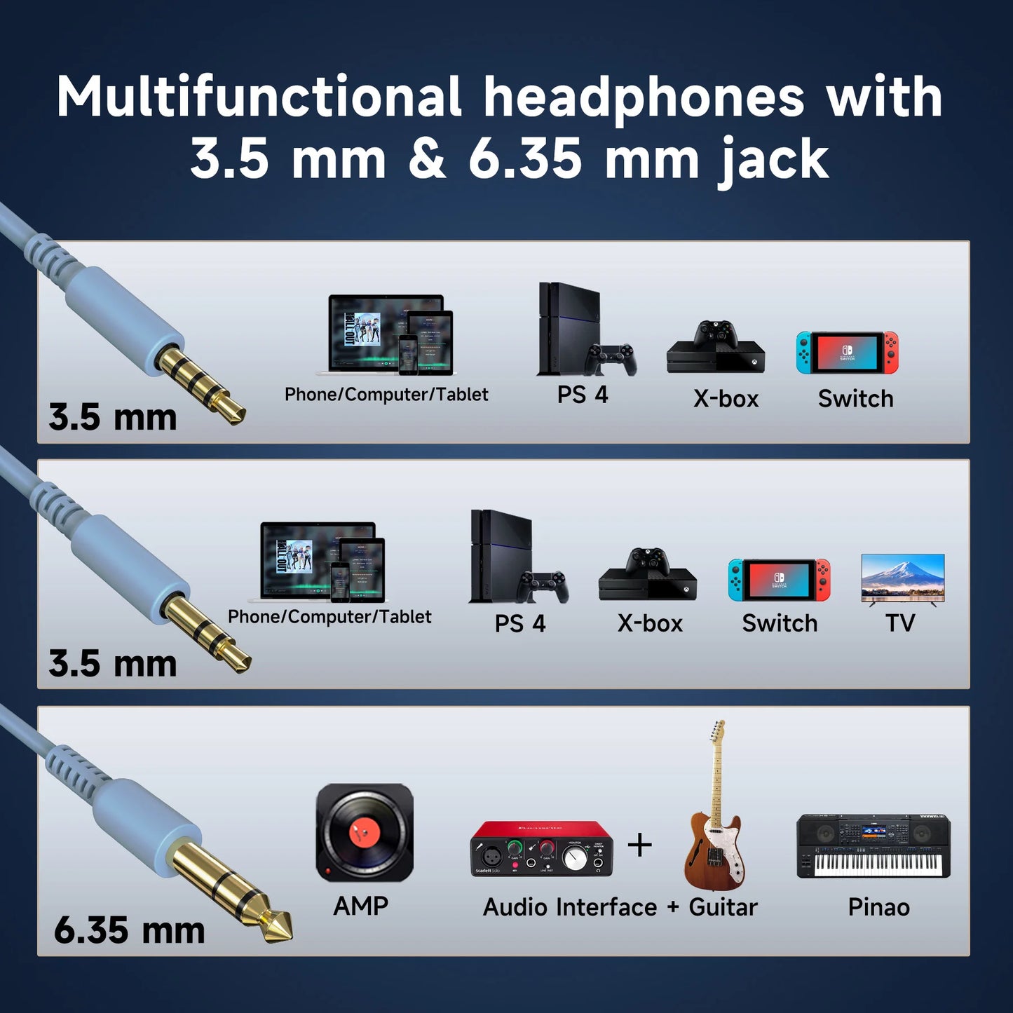 Pro 10 Wired DJ Headphones Bass Stereo Gaming Headset With Microphone For Phone Studio Monitor Headphone For Recording