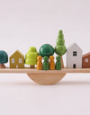 Montessori Sensory Toys  Stacking Toys For Baby Forest Houses Replica Wooden Forest Blocks  Early Childhood Education Game Gift