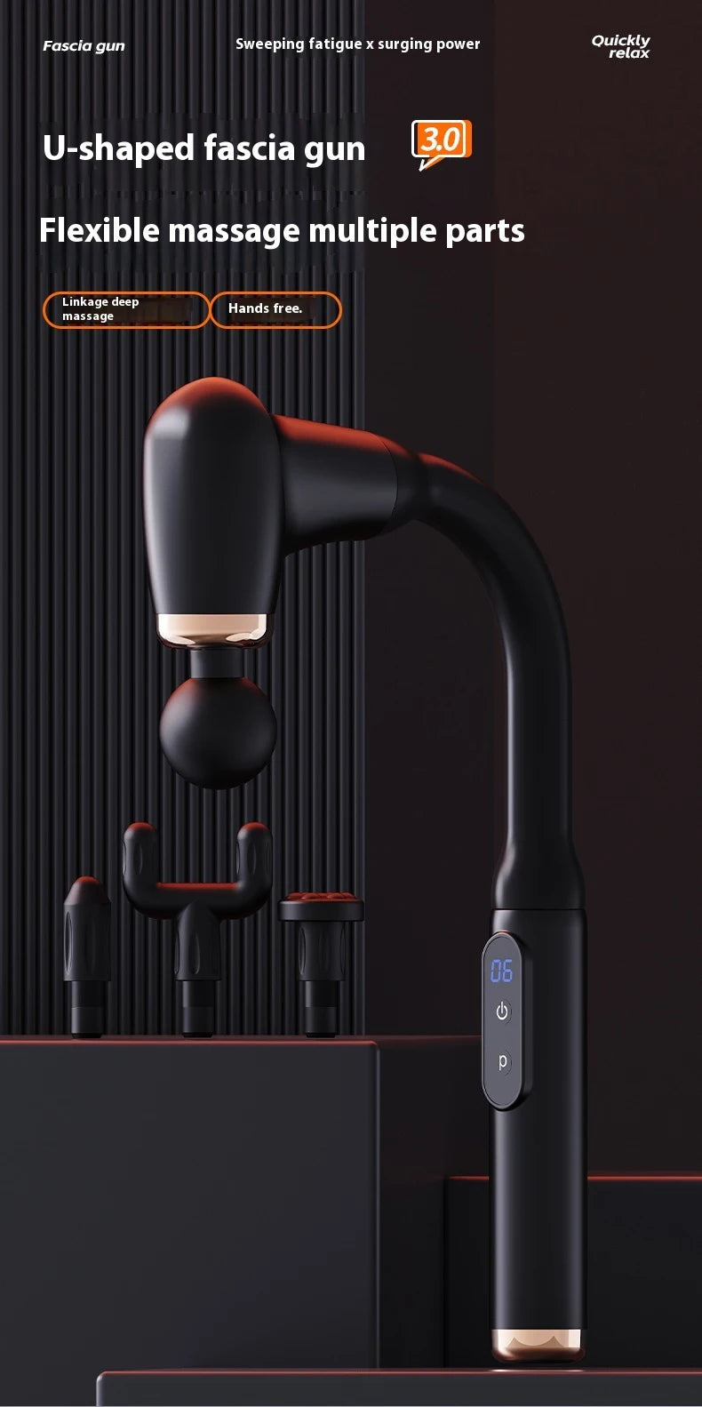 Smart Fascia  Neck Shoulder Cervical Foot Body Relaxation Back High Frequency Massage   Massage Percussion Hammer fitness