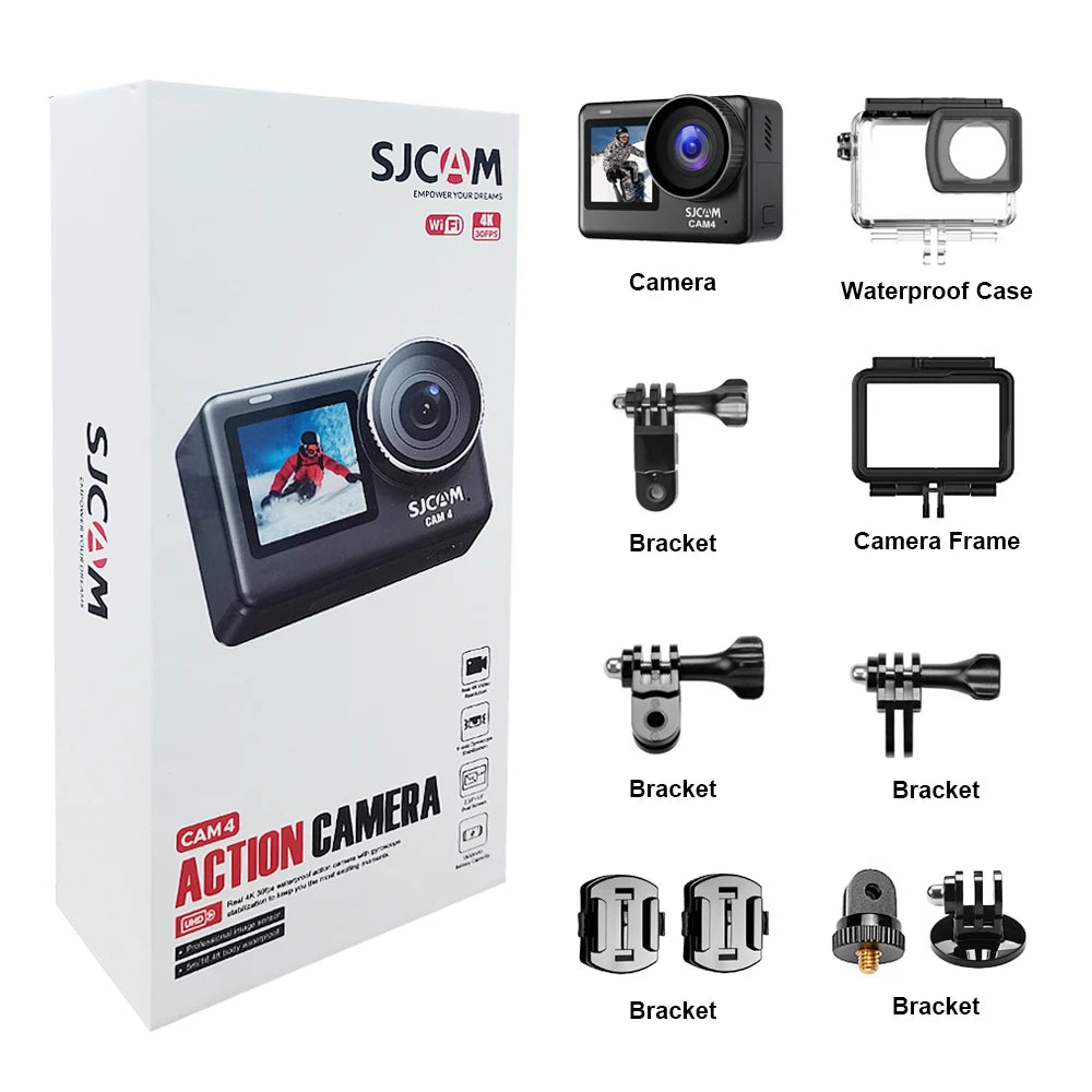 4K Action Camera with 2.33 Inch Touch Screen 5G WiFi HDR and 30M Waterproof Housing