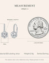 2.0 CT D VVS1 Moissanite Flower Hoop Earrings
