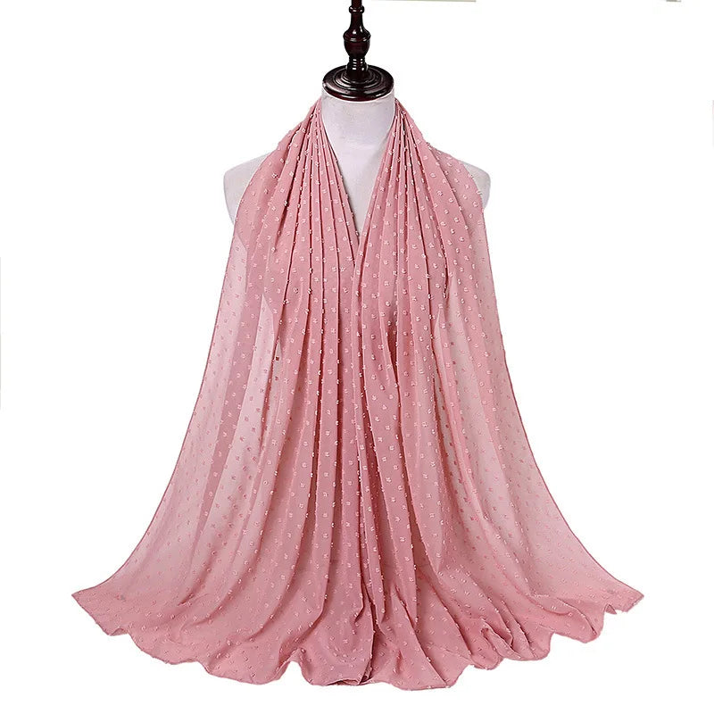 70*175cm Muslim Chiffon Hijab Shawls Scarf Women Solid Color Head Wraps Women Hijabs Scarves Ladies Foulard Femme Muslim Veil