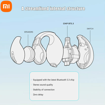 XIAOMI Micro Earclip Headphones Bluetooth 5.3 Waterproof Open Ear Earring Earphone Small Wireless Earbuds For Workout Office