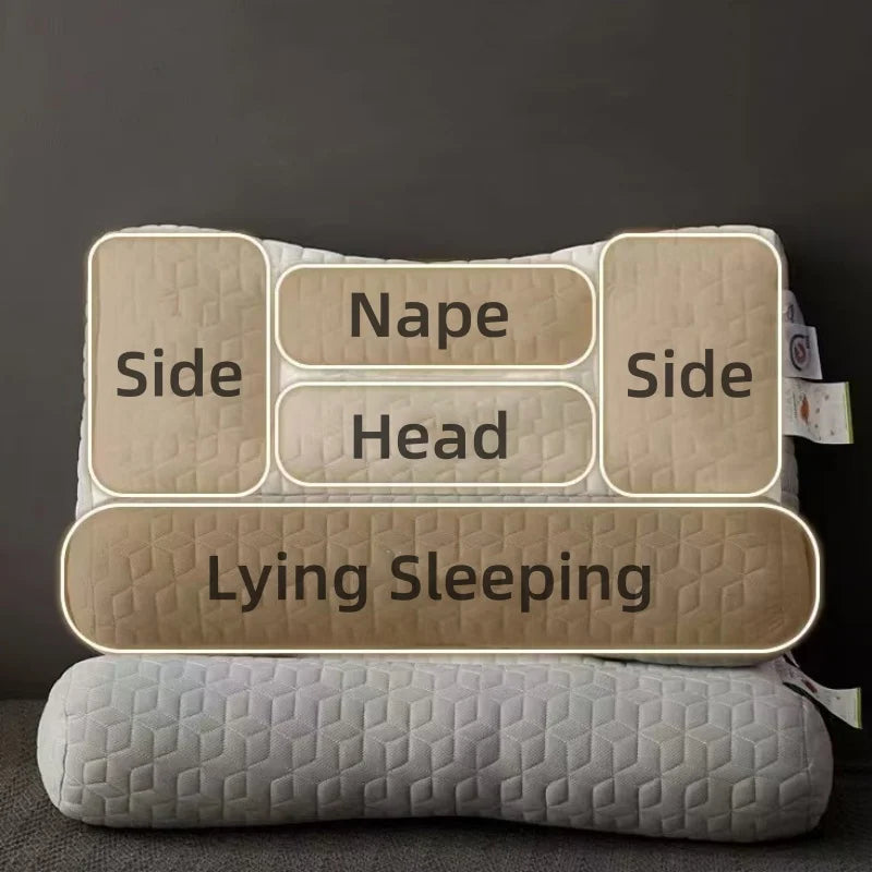 Natural Rubber Pillow Anti Traction Cervical Neck Pillow Soft Elastic Sleeping Pillows Sleep Position Orthopedic Pillow
