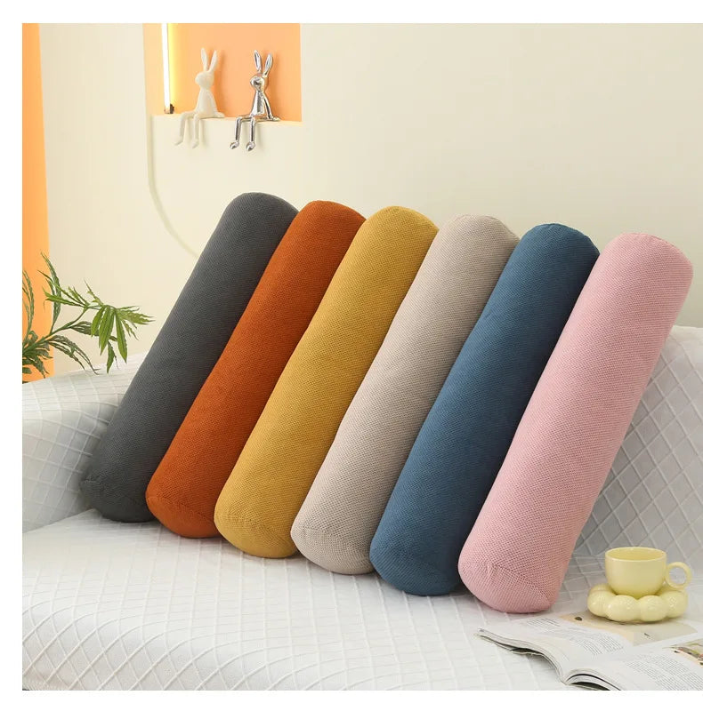 Body Pillow Pregnancy Pillows Chin Lumbar and Leg Support Stomach and Back Sleepers Adjustable Bendable Roll Pillow for Sleeping