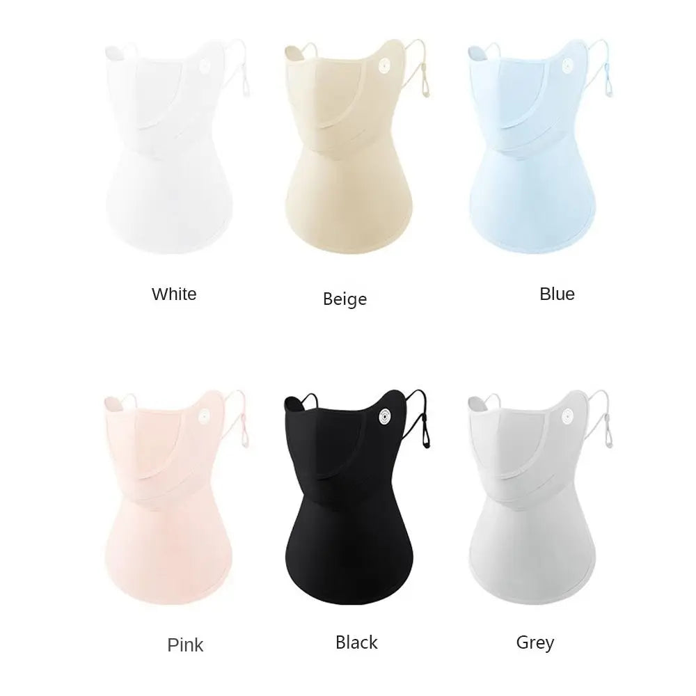 Women's Anti-UV Sunscreen Face Mask Scarf Breathable Ice Silk Half Face Cover Thin Summer Face Cover Mask