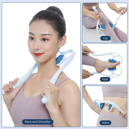 Neck Massager,Handheld Deep Tissue Massage Stick Tool for Muscle Pain Relief,for Neck,Hands,Legs,Light Weight & Portable