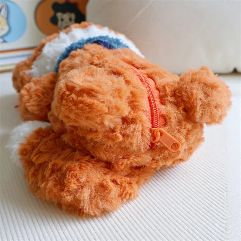 Cute Highland Cow Fox Plush Backpack Soft Shoulder Bag