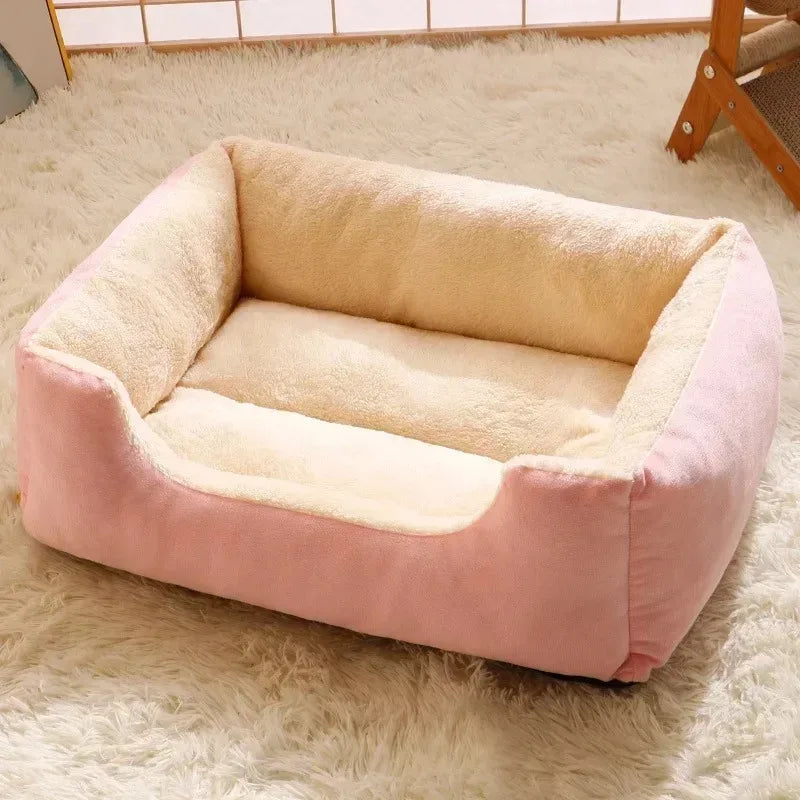 Plush Pet Bed for Cats and Small Dogs