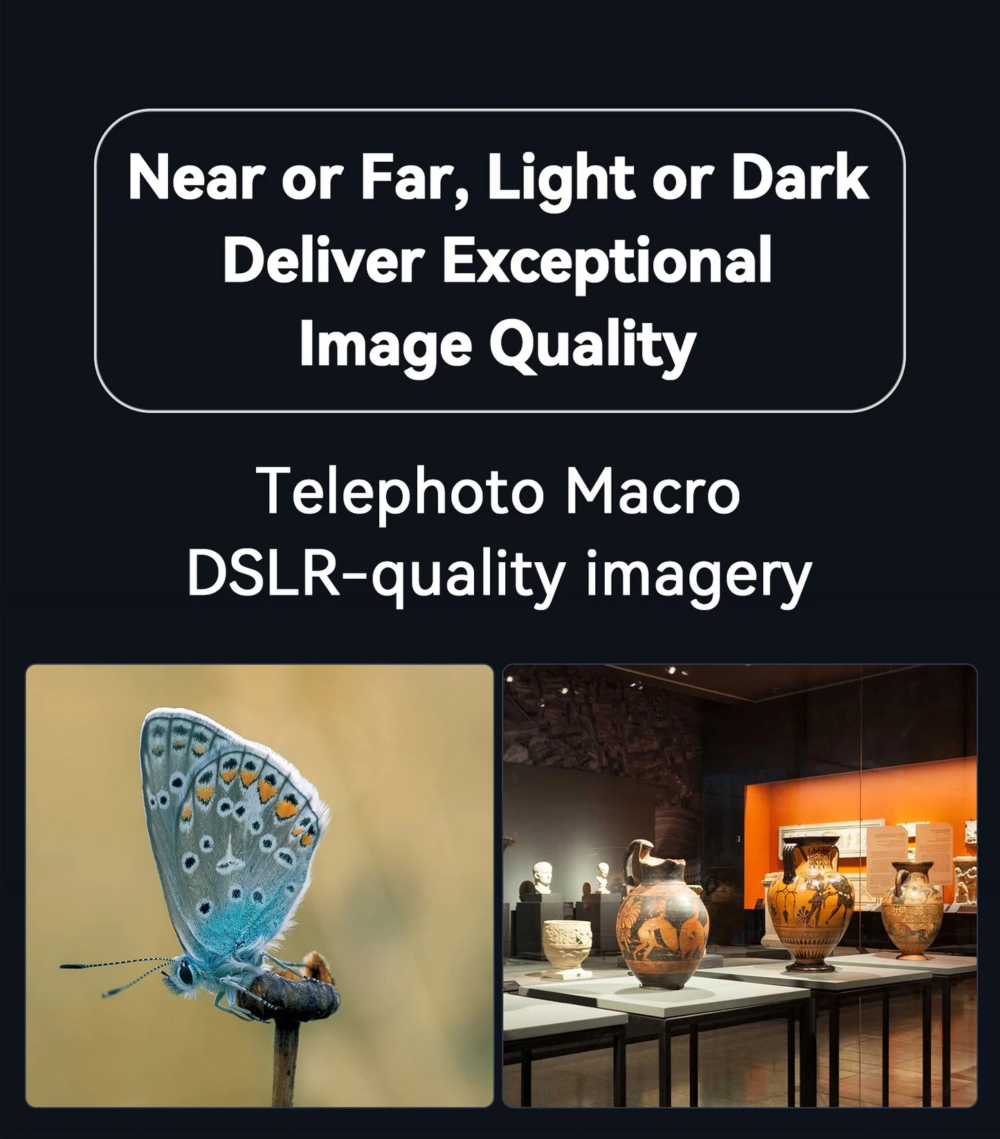 6X Telephoto Macro Smartphone Lens with Universal Phone Mount