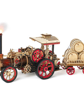 3D Wooden Puzzle Car Model Building Kit Steam Locomotive Model Kits Wooden Puzzle 469 Parts
