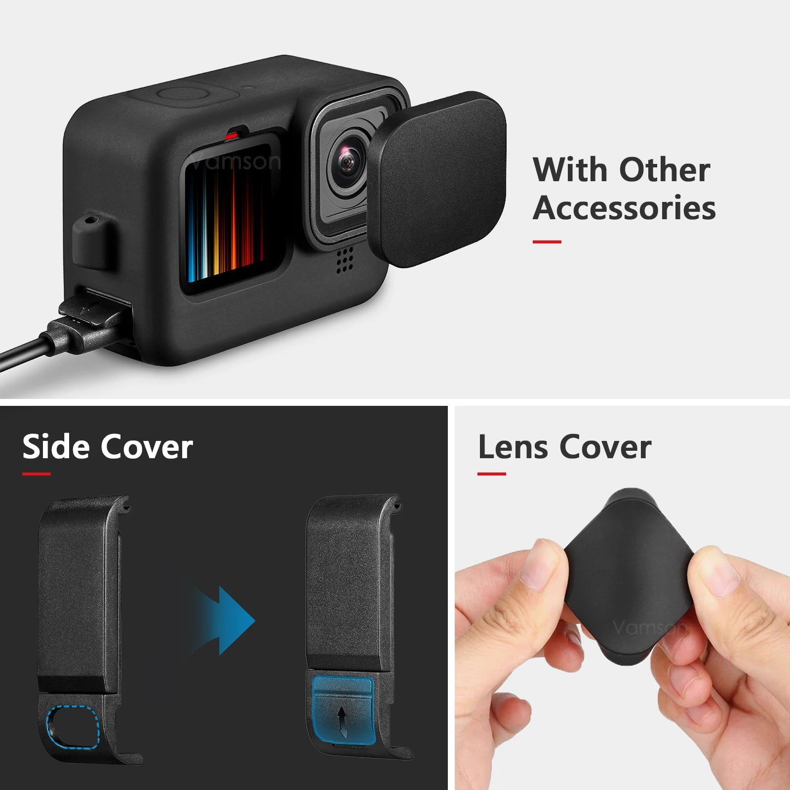 for Gopro Hero 12 11 10 9 Black Tempered Glass Screen Protector Lens Protective Film for Go pro 10 Camera Accessories