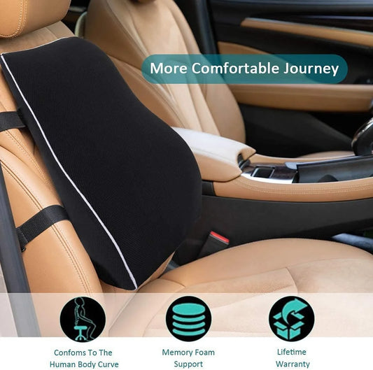Memory Foam Lumbar Support Cushion for Car Seat and Office Chair