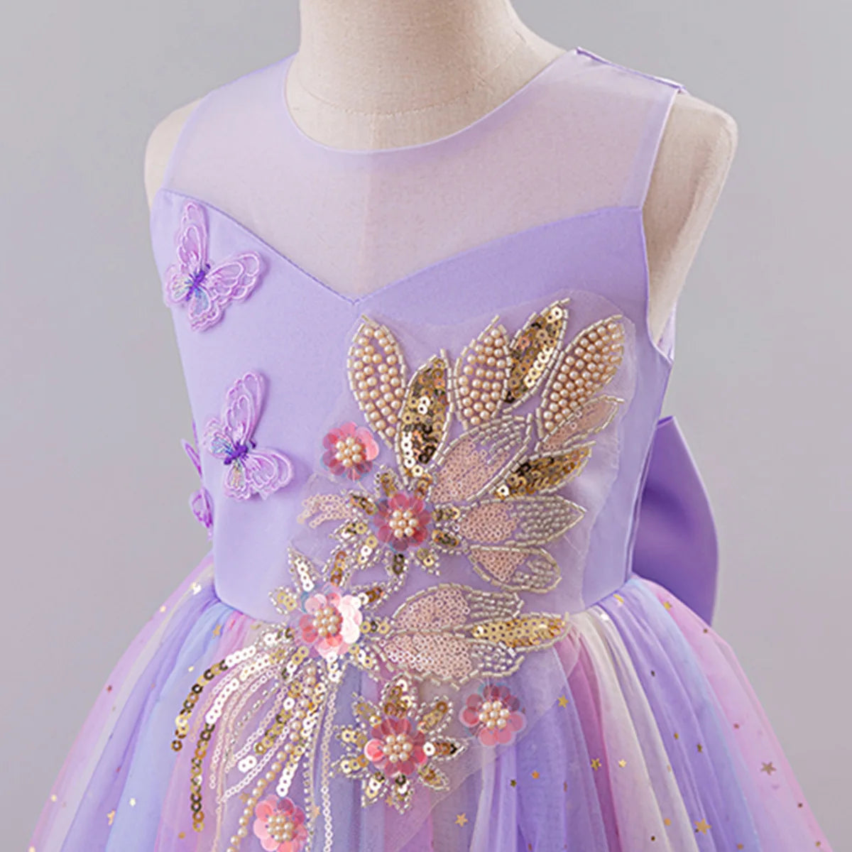 Princess Dress for Girls - Elegant Fluffy Tulle Ball Gown Birthday Party Dress School Performance Costume