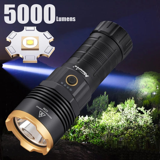 5000 Lumen Rechargeable High Power LED Flashlight