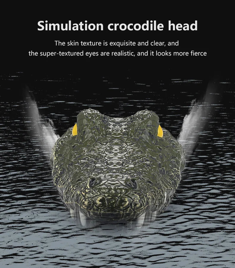 Crocodile Rc Boat Ship 2.4G Simulation Animal Waterproof Remote Control Alligator Electric Summer Water Pool Toys Gift for