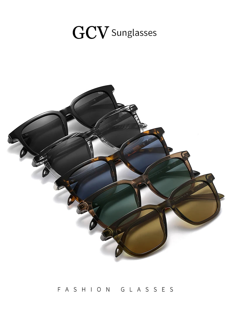 Cat Eye Square Acetate Polarized UV400 Fashion Sunglasses for Outdoor Driving Fishing Eyewear