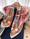 Square Women Scarves Silk Office Ladies Hair Neck Bandanna Headband Foulard Headcloth Muslim Headscarf Female muffler