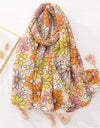 Floral Brand Scarf Luxury Designers New Style Women Elegant Scarves Hug Shawls Pink Purple Scarf Bandana Fashion Design Shawls