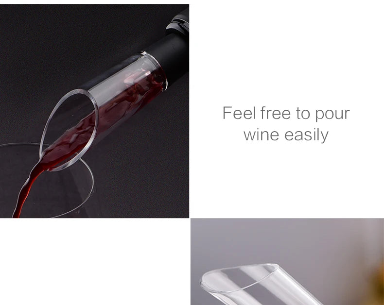 Wine Pourer Decanter Red Wine Aerating Pourer Spout Decanter Wine Pouring  Aerator Wine Stopper Portable Bar Tool Accessories