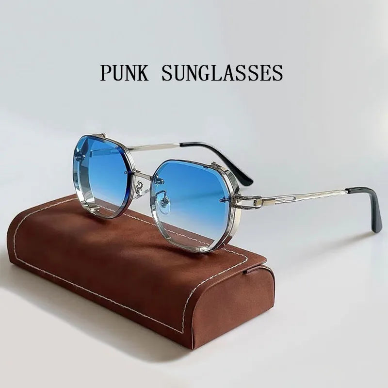 Steampunk Sunglasses For Men Punk Retro Trendy Vintage Fashion Glasses