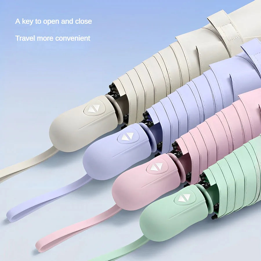 Ultra lightweight and portable automatic umbrella for women, suitable for both weather and sun protection