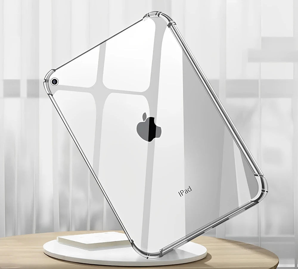 TPU Silicon Transparent Case For iPad Air 11 2024 Pro 11/13in M4 for iPad 10/9/8/7/6/5 Gen Air 4/5th 10.9 3rd 10.5 Mini 6