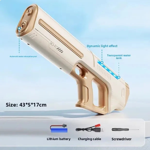 Fully Automatic Electric Water Gun – Rechargeable Continuous Firing Water Blaster for Summer Outdoor Activities