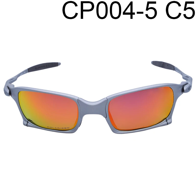 Polarized UV400 Cycling Sunglasses – Gray Metal Frame Fishing Riding Bicycle Eyewear