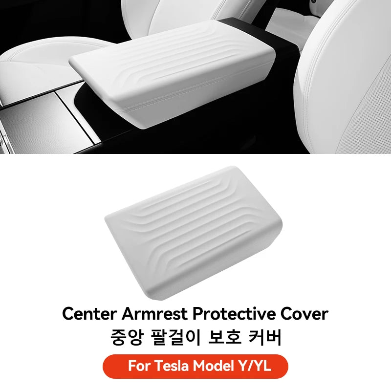 TPE Armrest Cover for Tesla Model Y Juniper Model YL and Model 3 Highland Center Console Protector