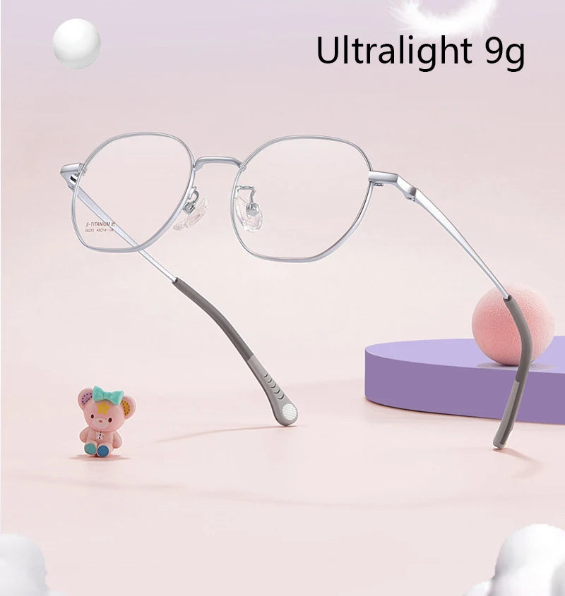 Kids Polygon Pure Titanium Eyeglasses Frame