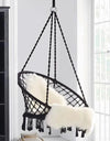 Outdoor Patio Garden Hammocks Hanging Hammock Swing Cotton Rope Chair Non-Iron Stand Indoor Camping Outdoor Furniture
