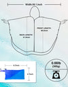 Raincoat Waterproof Rain Poncho with Pockets Jacket Coat Hooded Lightweight Raincoats Outdoor Hiking Hunting