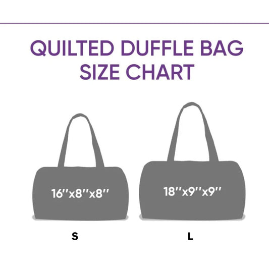 Bus Print Quilted Travel Duffle Bag Large Capacity Zipper Tote