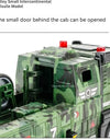 1:32 Ladder Truck Water Tanker Military Missile Rocket Launcher Trucks Model Toy Car Metal Diecast Sound Light Models Boys Gifts