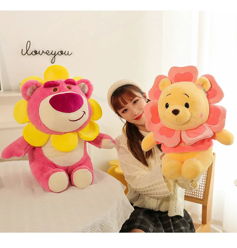 Sunflower Fairy Strawberry Bear Plush Stuffed Doll Toy