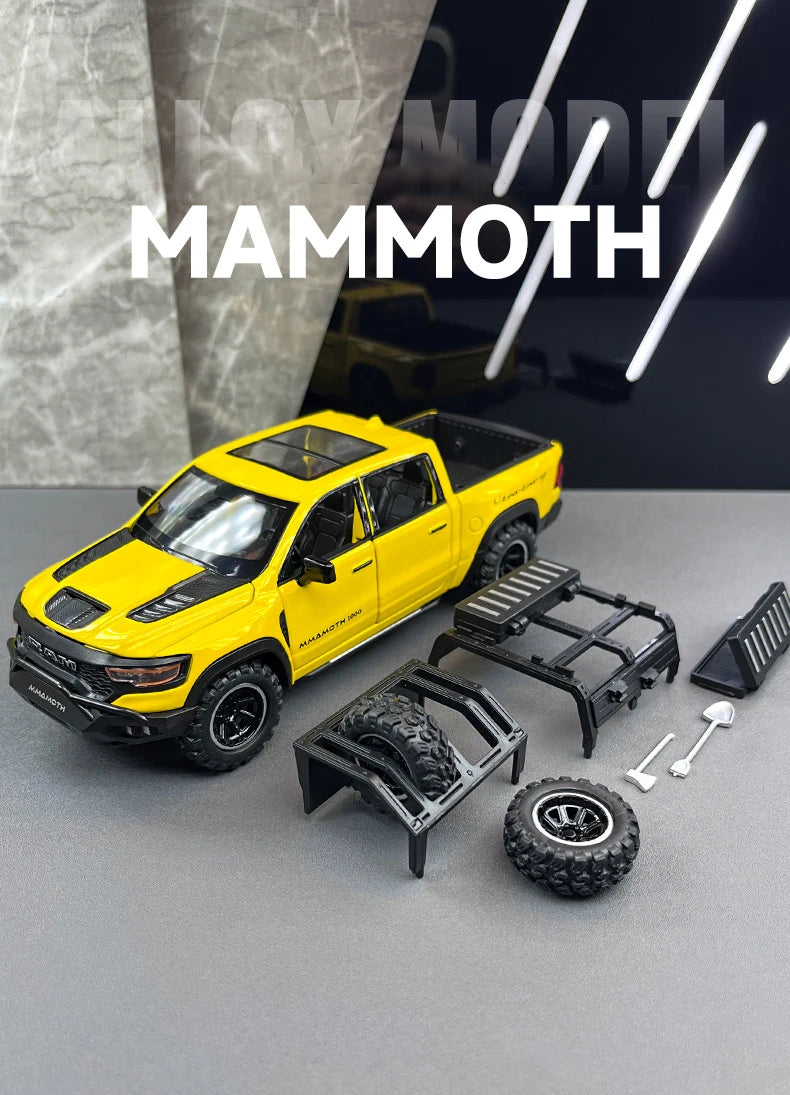 1:32 Dodge RAM 1000 TRX Mammoth Metal Diecast Alloy Car Model Car Central Control Decoration Ornaments Gift With Boyfriend Goods
