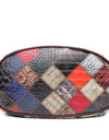 Patchwork Leather Backpacks Large Capacity Travel School Bag Retro Shoulder Bag Bagpack
