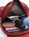 Women's Designer Letter Printing Leather Backpacks Large Capacity Travel Shoulder Bags Totes School Bag