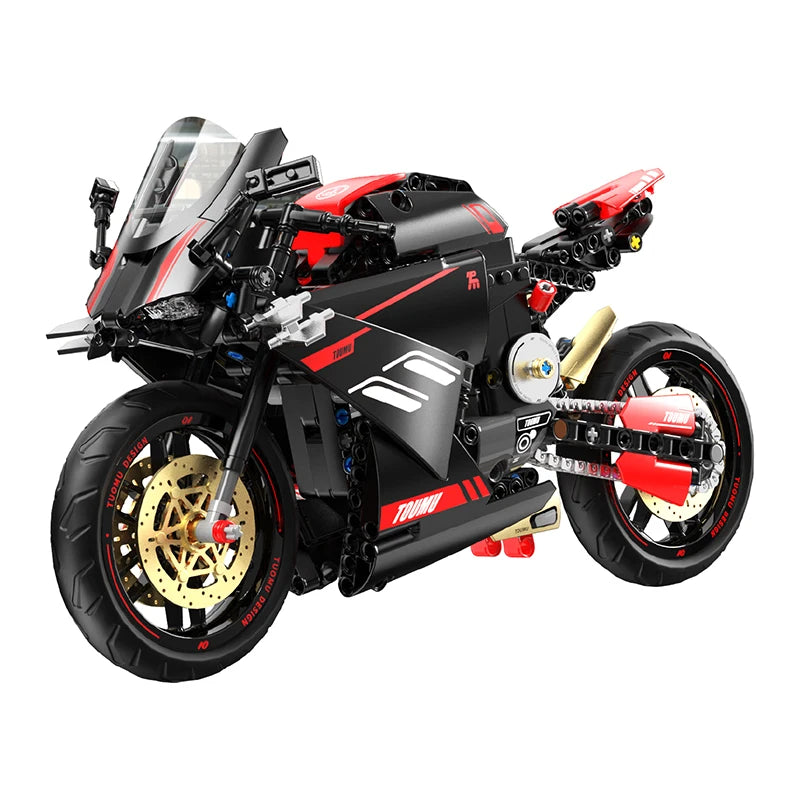 1:8 City Speed Racing Motorcycle Building Set DIY Bricks Model Kit for Adults STEM Buiding Blocks Toys Gifts 426pcs
