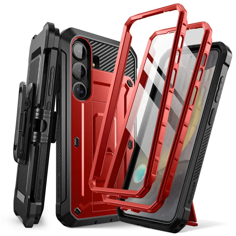 For Samsung Galaxy S25 Case UB Pro Heavy Duty Rugged Phone Case with 2 Front Frame Built-in Screen Protector & Kickstand