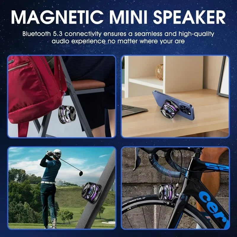 Outdoor  Bluetooth Speaker Wireless Portable Mini Travel Stereo Speaker with RGB Color Light and Phone Holder for Ios