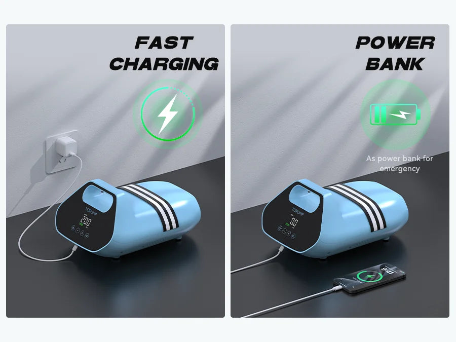 12V DC Sup Pump Rechargeable Electric Inflatable Deflatable Inflator for Surfing Paddle Board Boat Kayak