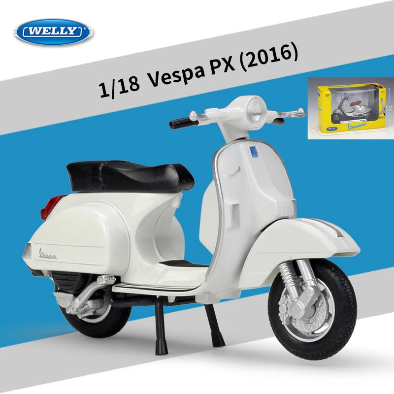 Diecast Vespa Classic Scooter Model 1 to 18 Scale